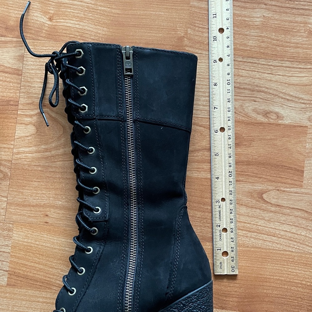 Timberland Heeled Lace-Up Nubuck Boots - Picture 8 of 9